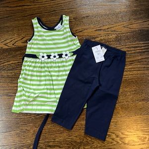 Florence Eiseman girls tunic and pant set. SIze 4.
